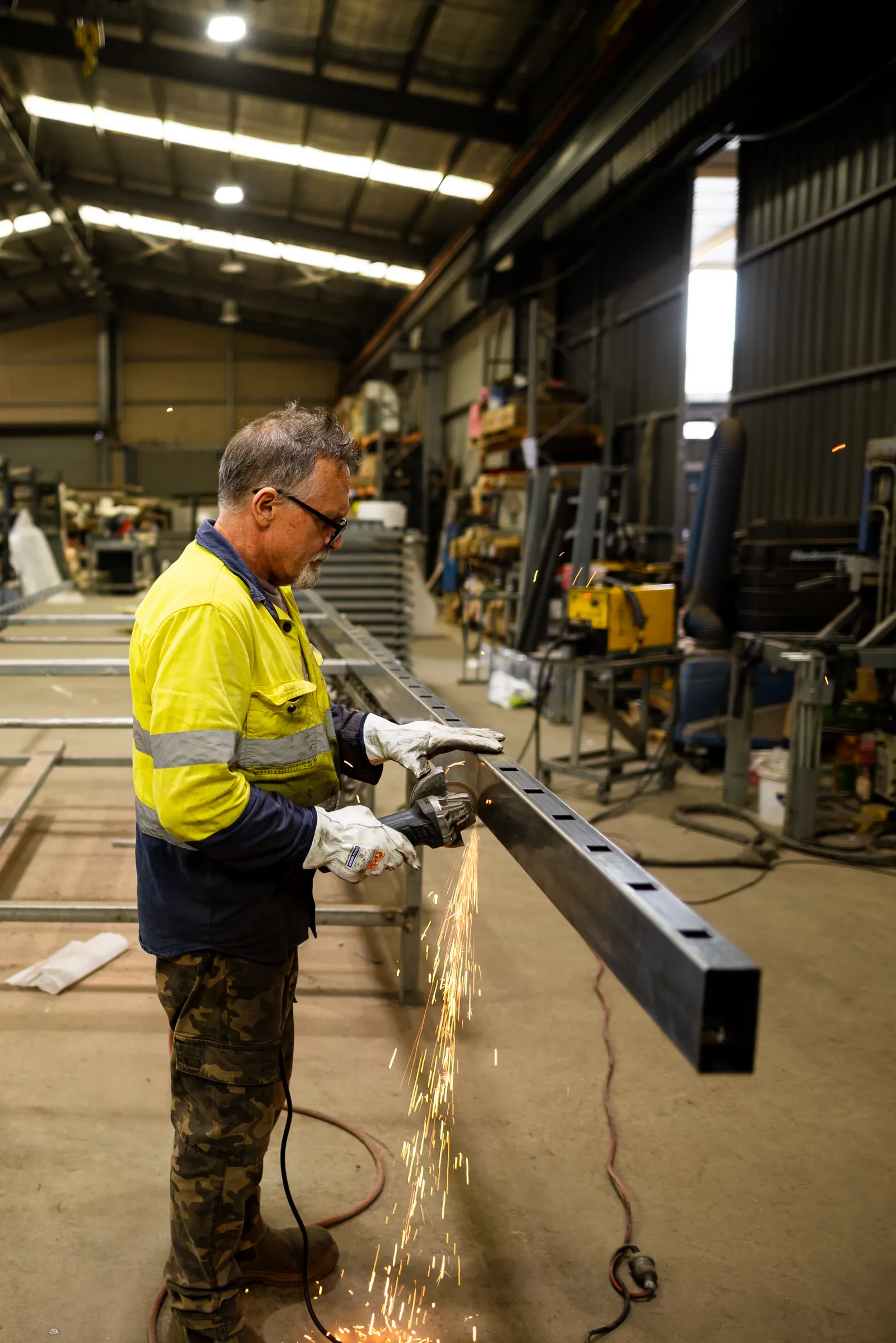 Cutting steel to size