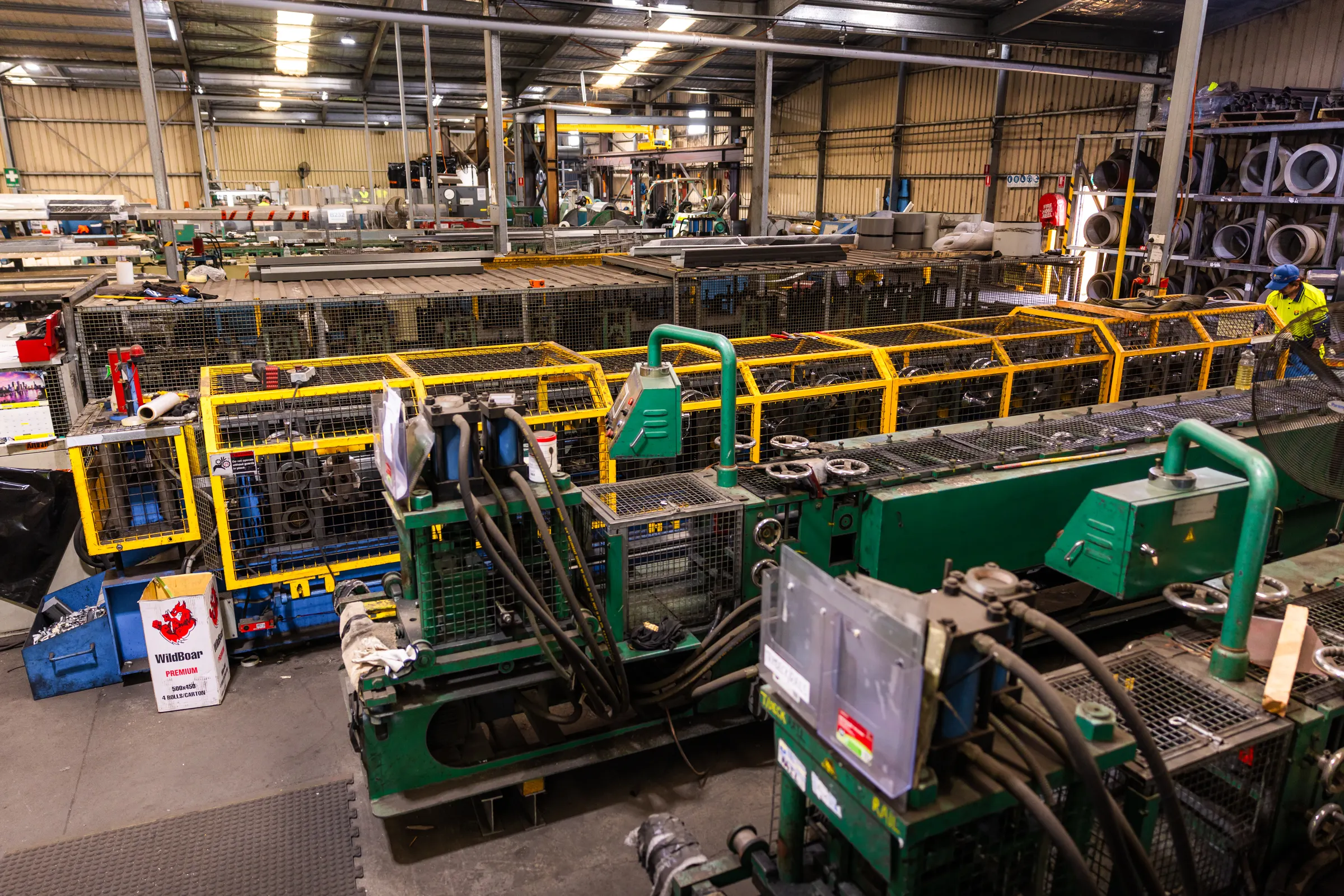 Roll forming line in the Burton facility